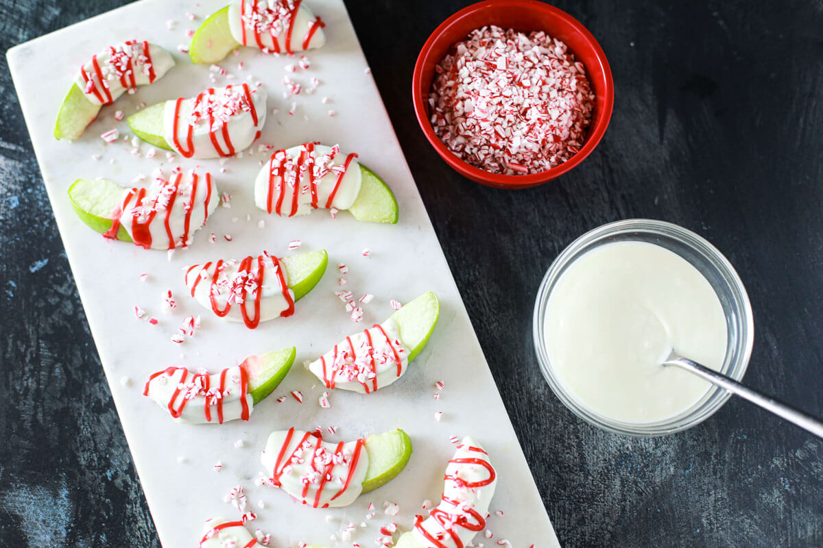 Candy Cane Chocolate Arctic Apples
